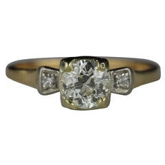 Art Deco Three-Stone Diamond Engagement Ring