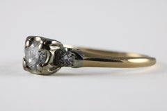 Art Deco Three-Stone Diamond Ring
