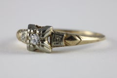 Art Deco Three-Stone Diamond Ring