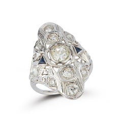 Art Deco Three Stone Diamond Ring