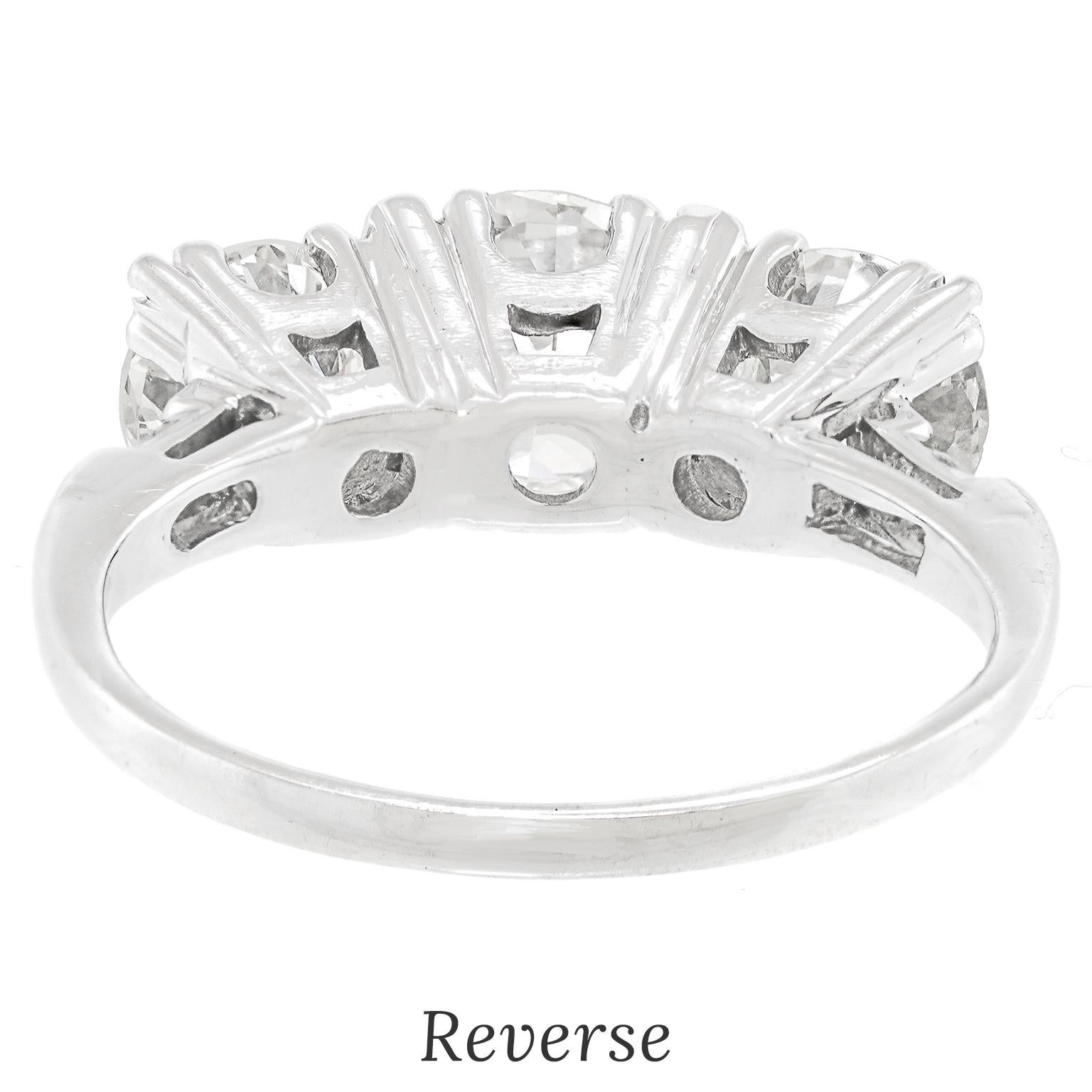 Art Deco Three-stone Diamond Ring For Sale 1