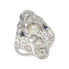 Antique Art Deco Three Stone Diamond Ring