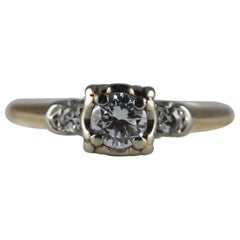 Art Deco Three-Stone Diamond Ring