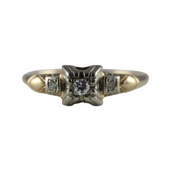 Art Deco Three-Stone Diamond Ring