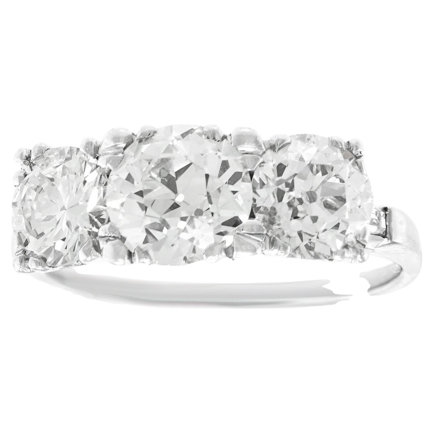 Art Deco Three-stone Diamond Ring