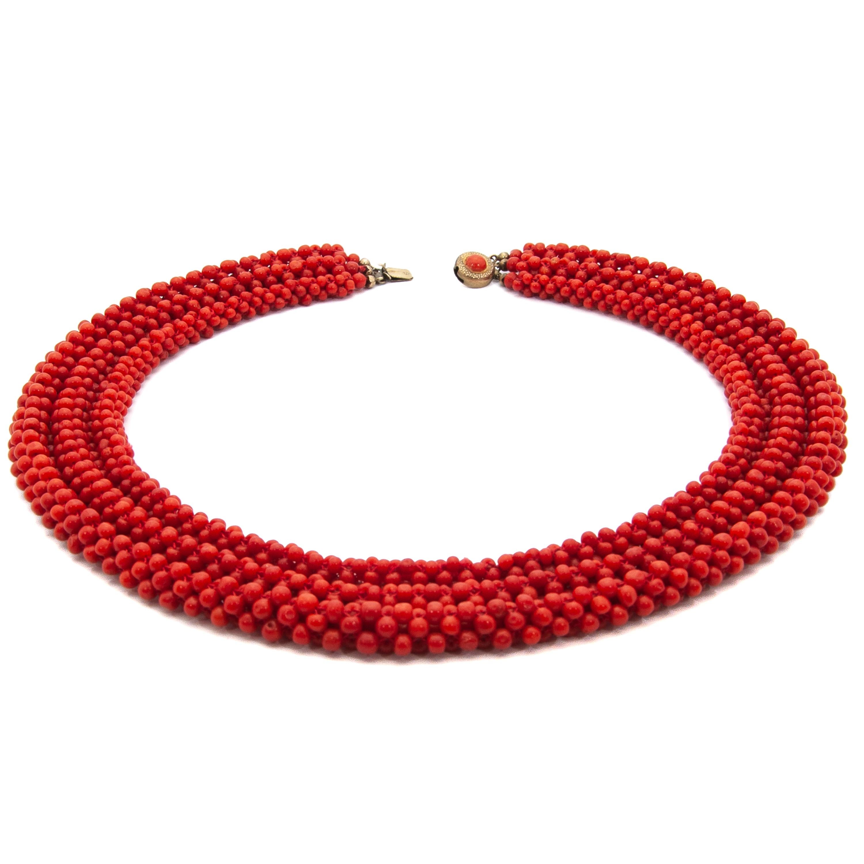 red bead necklace