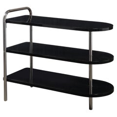 Art Deco Three-Tier Bullet Form Side Table, Model No 806 by Wolfgang Hoffman