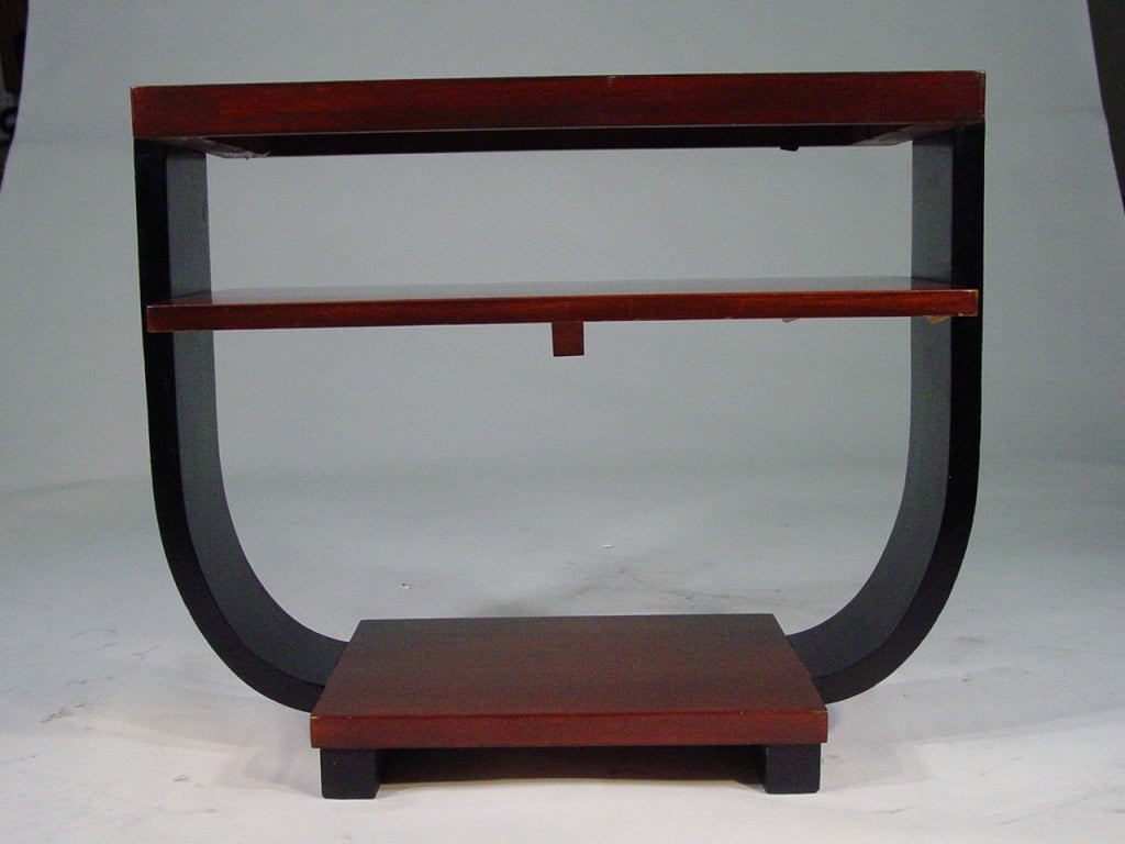 Art Deco Three-Tier Side Tables by Brown Saltman, Pair In Excellent Condition In Van Nuys, CA