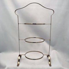 Art Deco, Three-Tier Silverplated Cake Stand