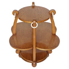 Art Deco Three-Tiered Side Table English, Circa 1935