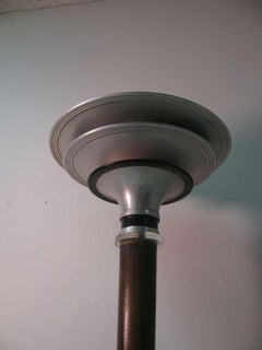 Art Deco Modern Age Tiered Aluminum Torchère, Style of Von Nesson Gilbert Rohde