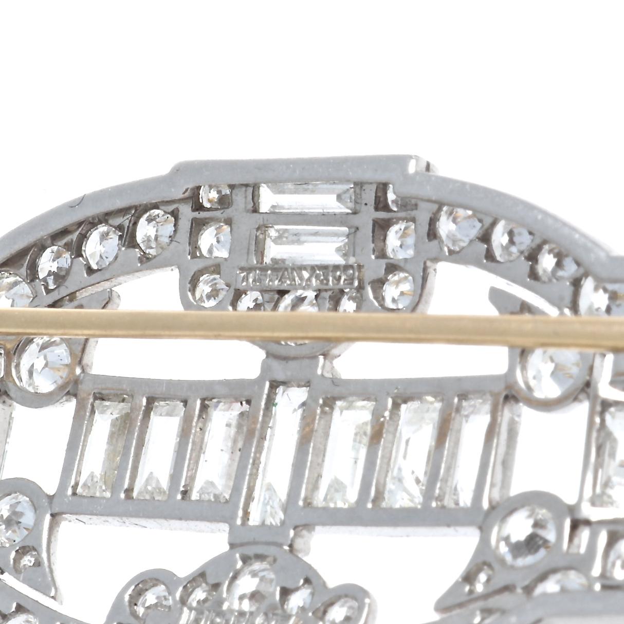 Women's Art Deco Tiffany & Co. Diamond Platinum Brooch
