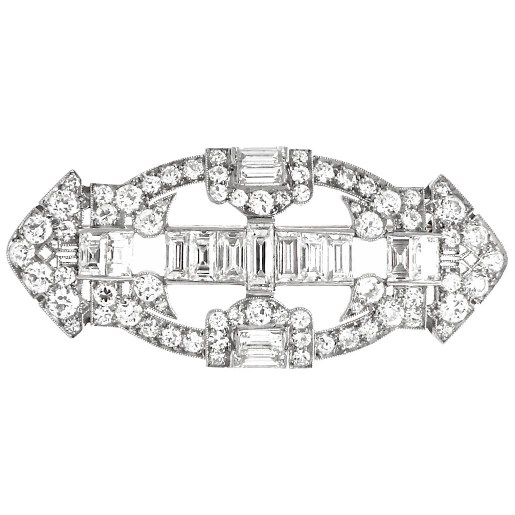 Art Deco Tiffany & Co. Diamond Platinum Brooch