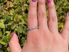 Art Deco Tiffany & Co. Diamond Platinum Eternity Ring, Size 9.25