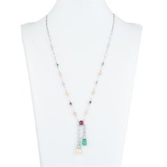 Art Deco Tiffany & Co Gem Set Negligee Necklace