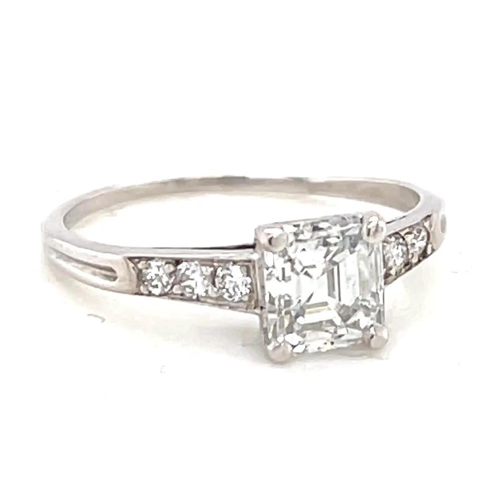 Emerald Cut Art Deco Tiffany & Co. GIA Diamond Platinum Solitaire Engagement Ring