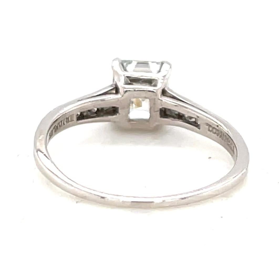 Women's or Men's Art Deco Tiffany & Co. GIA Diamond Platinum Solitaire Engagement Ring