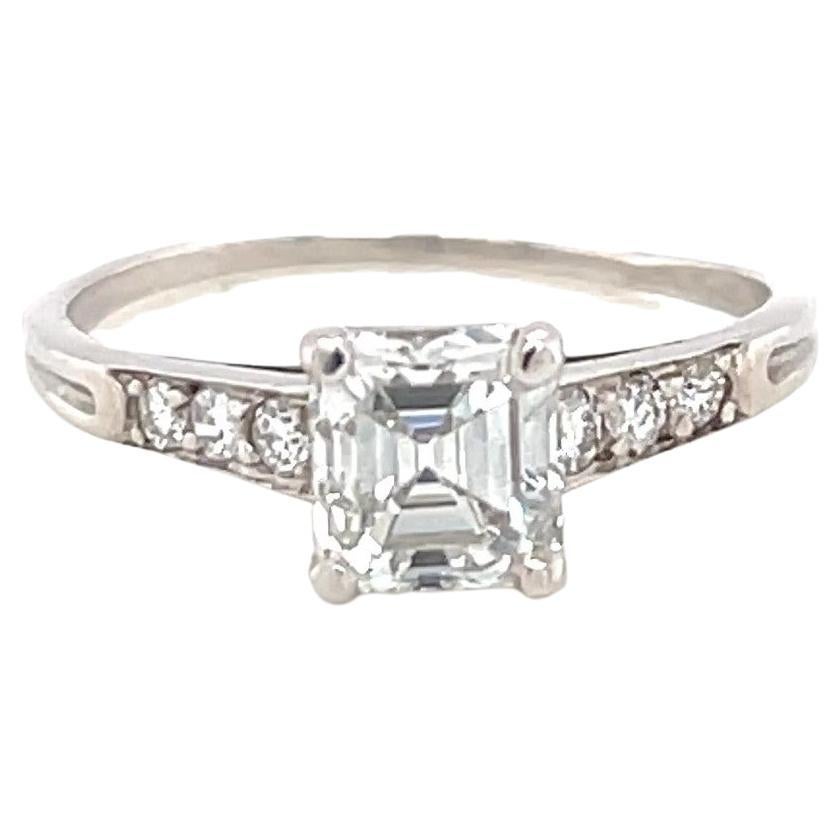 Art Deco Tiffany & Co. GIA Diamond Platinum Solitaire Engagement Ring