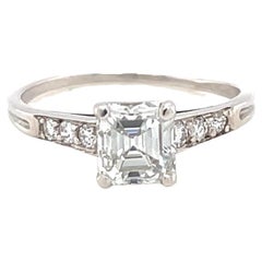 Antique Art Deco Tiffany & Co. GIA Diamond Platinum Solitaire Engagement Ring