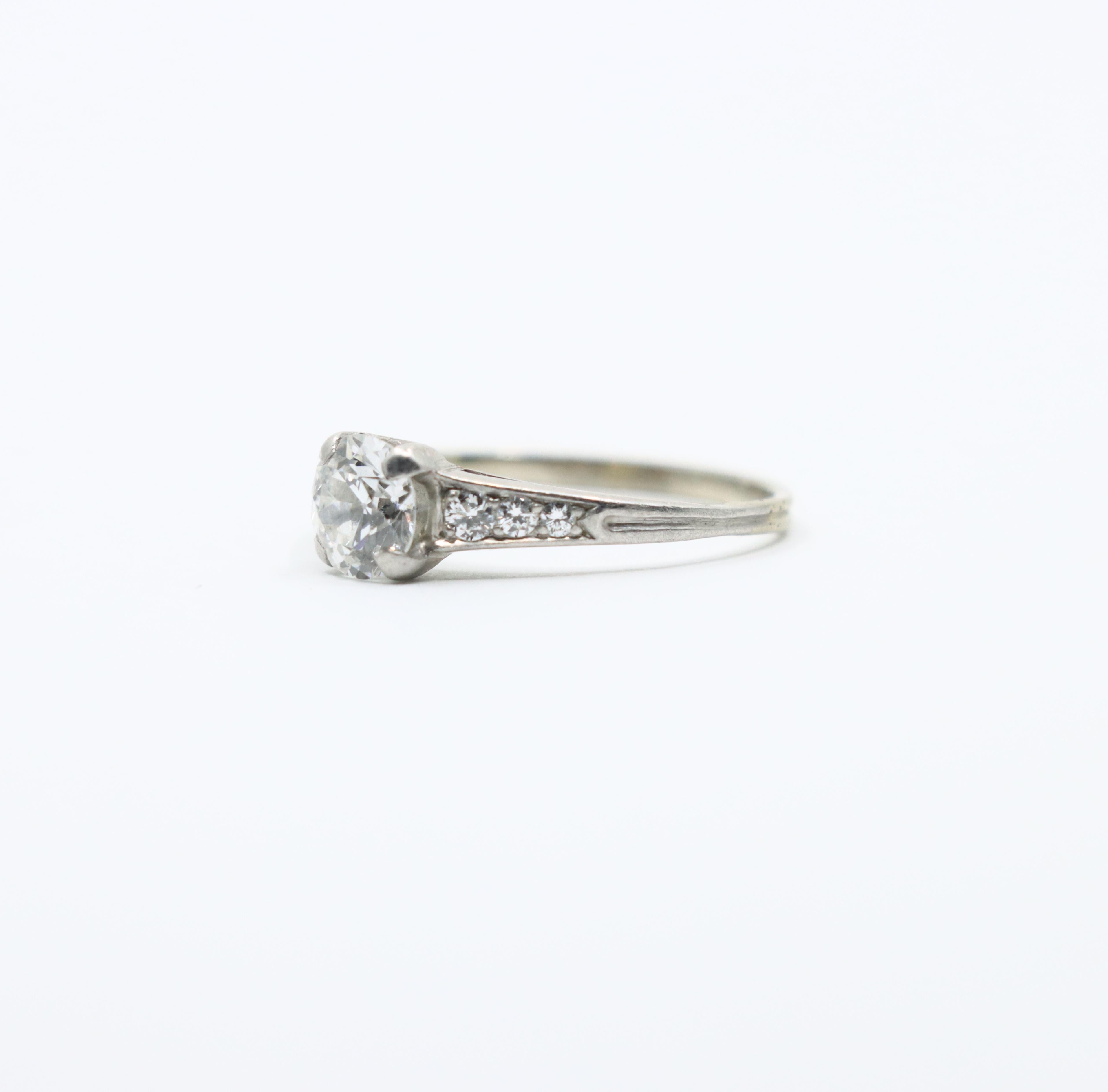 Art déco Tiffany & Co Platinum Diamond Ring en vente 6