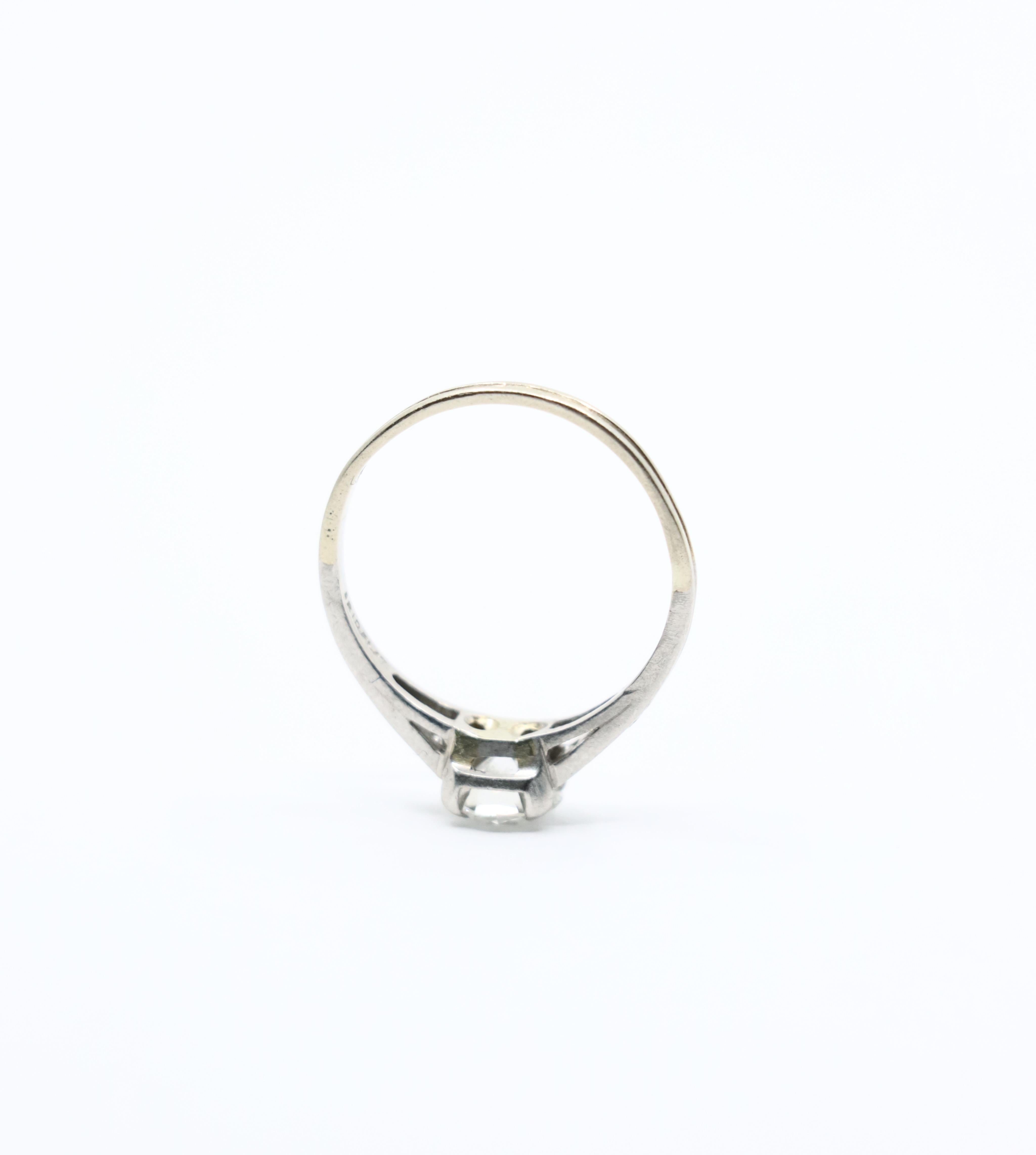 Art déco Tiffany & Co Platinum Diamond Ring en vente 7
