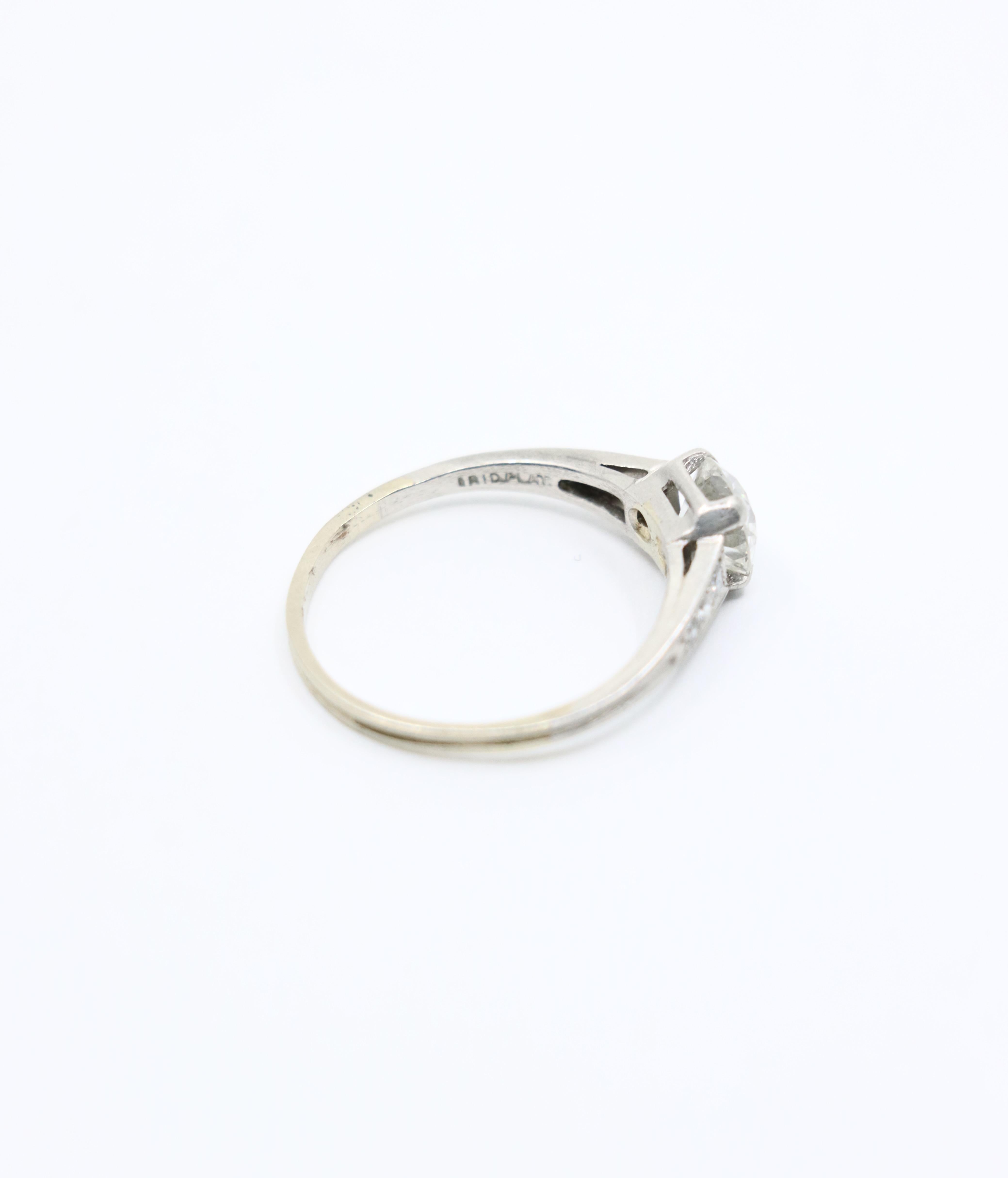 Art déco Tiffany & Co Platinum Diamond Ring en vente 4