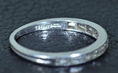 Art Deco Tiffany & Co. Platinum Wedding Band Set with Baguette Cut Diamonds