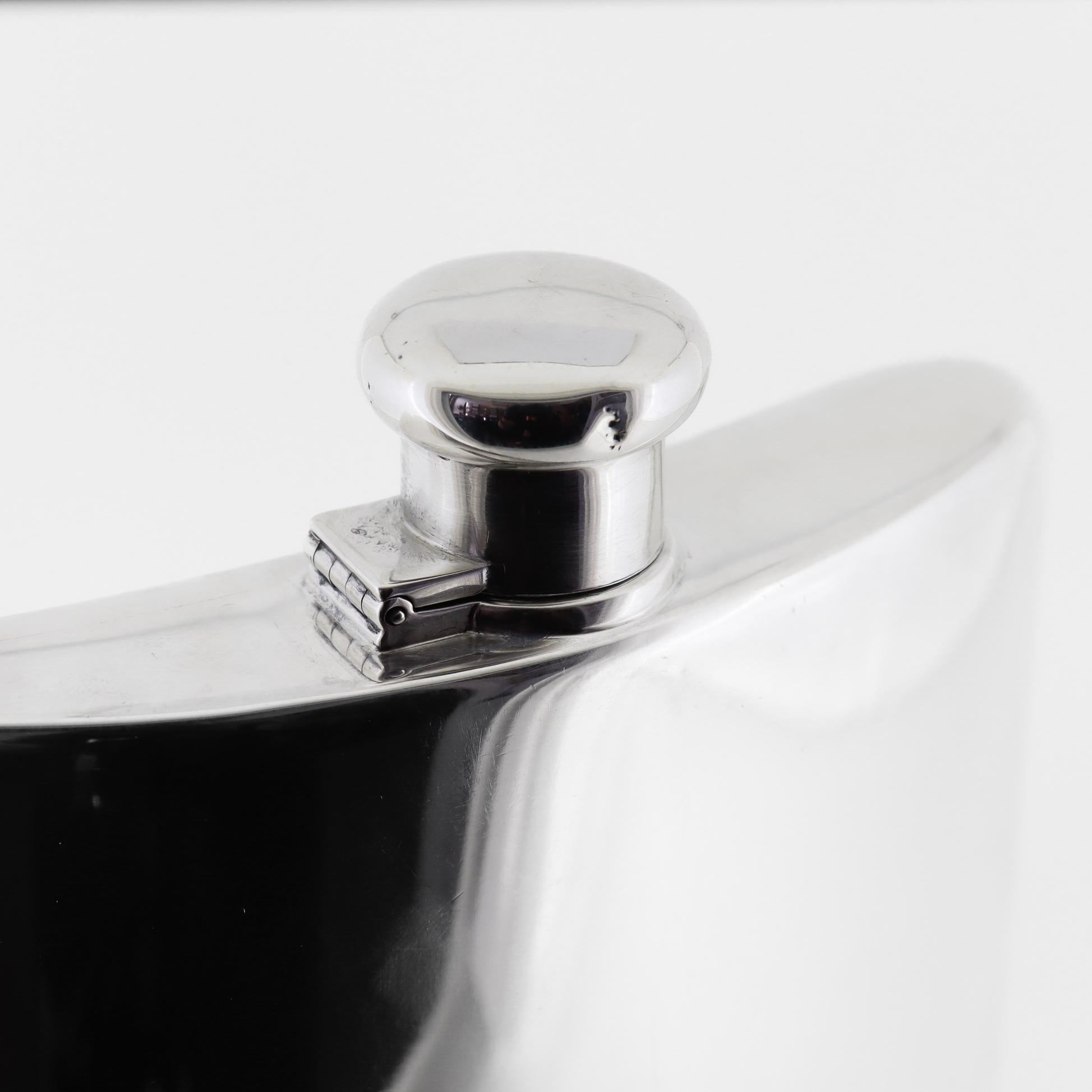 Art Deco Tiffany & Co. Hip Flask aus Sterlingsilber mit Likör oder Whiskey 7