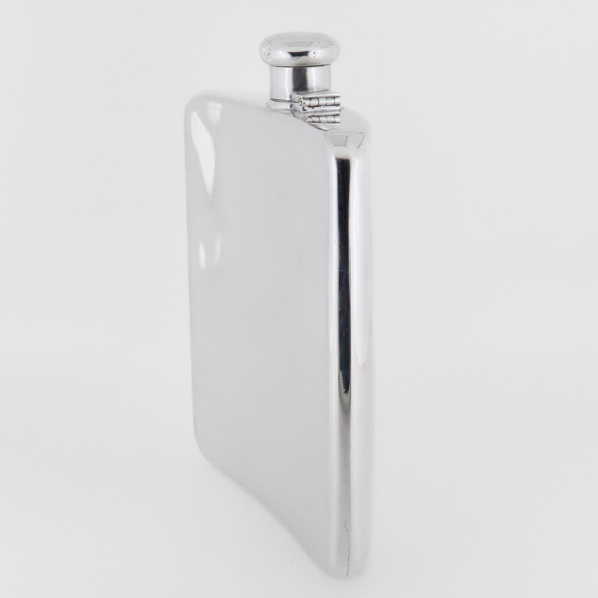 Art Deco Tiffany & Co. Hip Flask aus Sterlingsilber mit Likör oder Whiskey 1