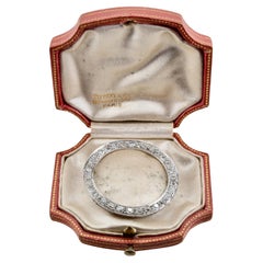 Art Deco Tiffany & Company European Cut Diamond Circle Pendant in Original Box C