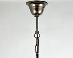 Art Deco Tiffany Style Chandelier, 1980s