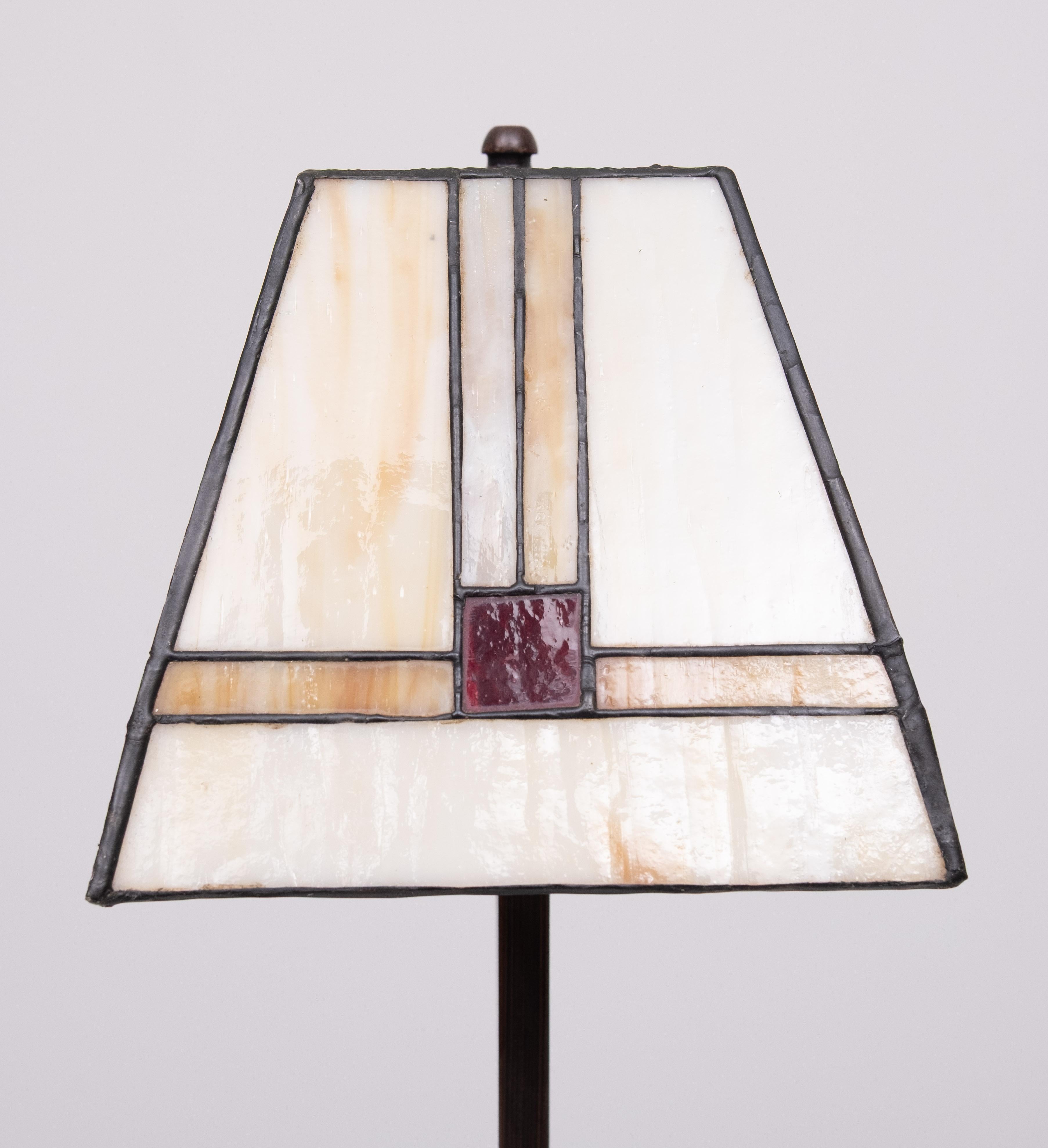 Vetro colorato Lampade da tavolo Tiffany Art Deco  Olanda anni '80 in vendita