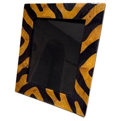Art Deco Tiger Pattern Tessellated  Egg Shell Stone Picture Frame