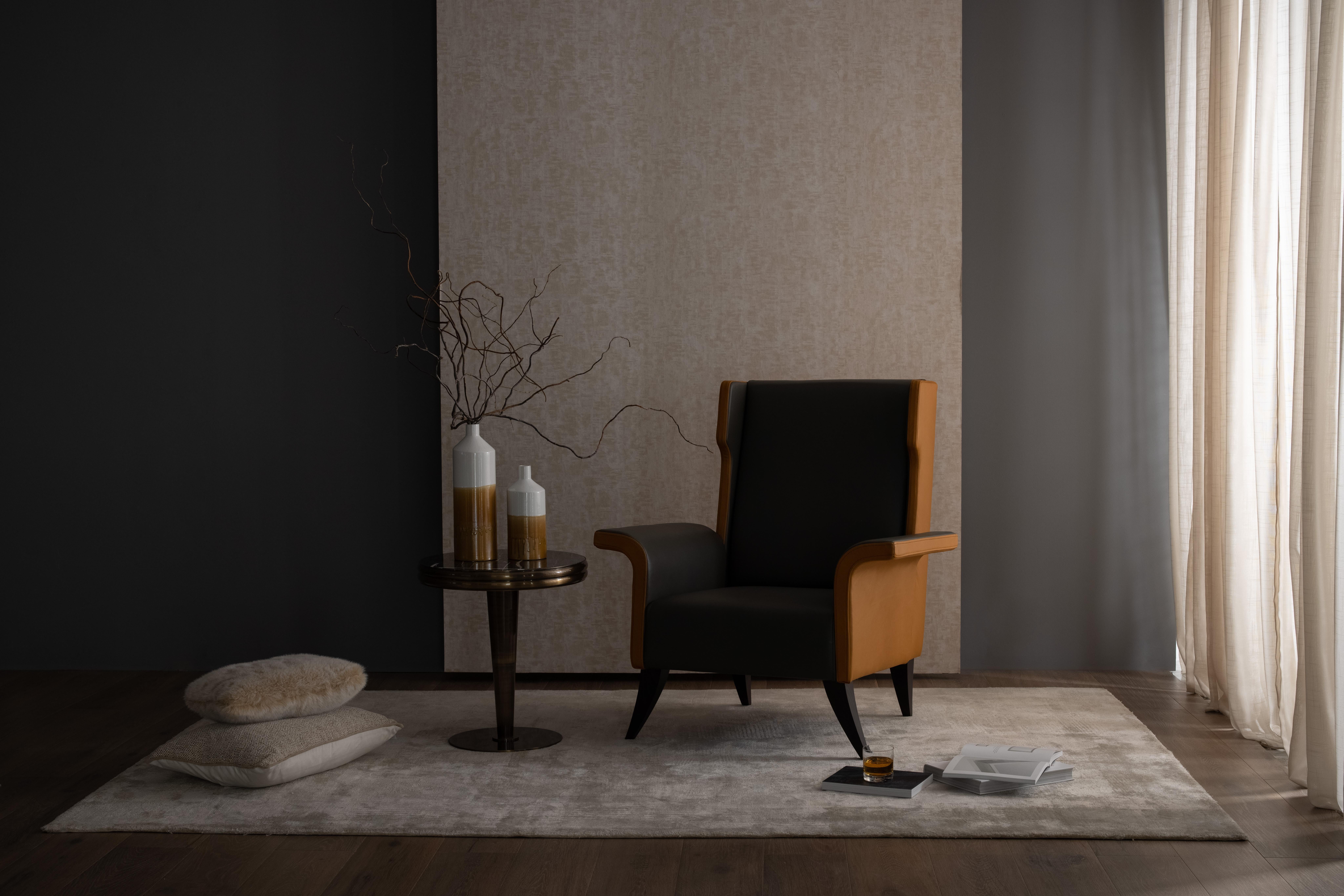 Art Deco Tile Set of 2 Armchairs, Modern Collection, Handcrafted in Portugal - Europe by Greenapple.

Built with the best materials and skilled craftsmanship, this high-end modern classic wooden armchair is a segment reference. Designed to provide