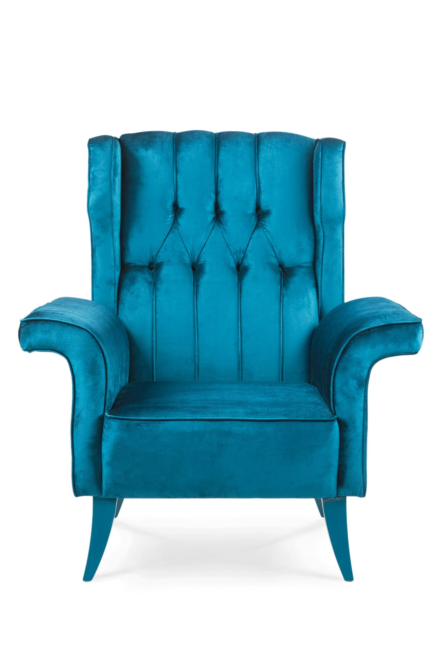 Portugais Art Deco Tile Set/2 Armchairs in the Style of 1930's, Handmade by Greenapple en vente