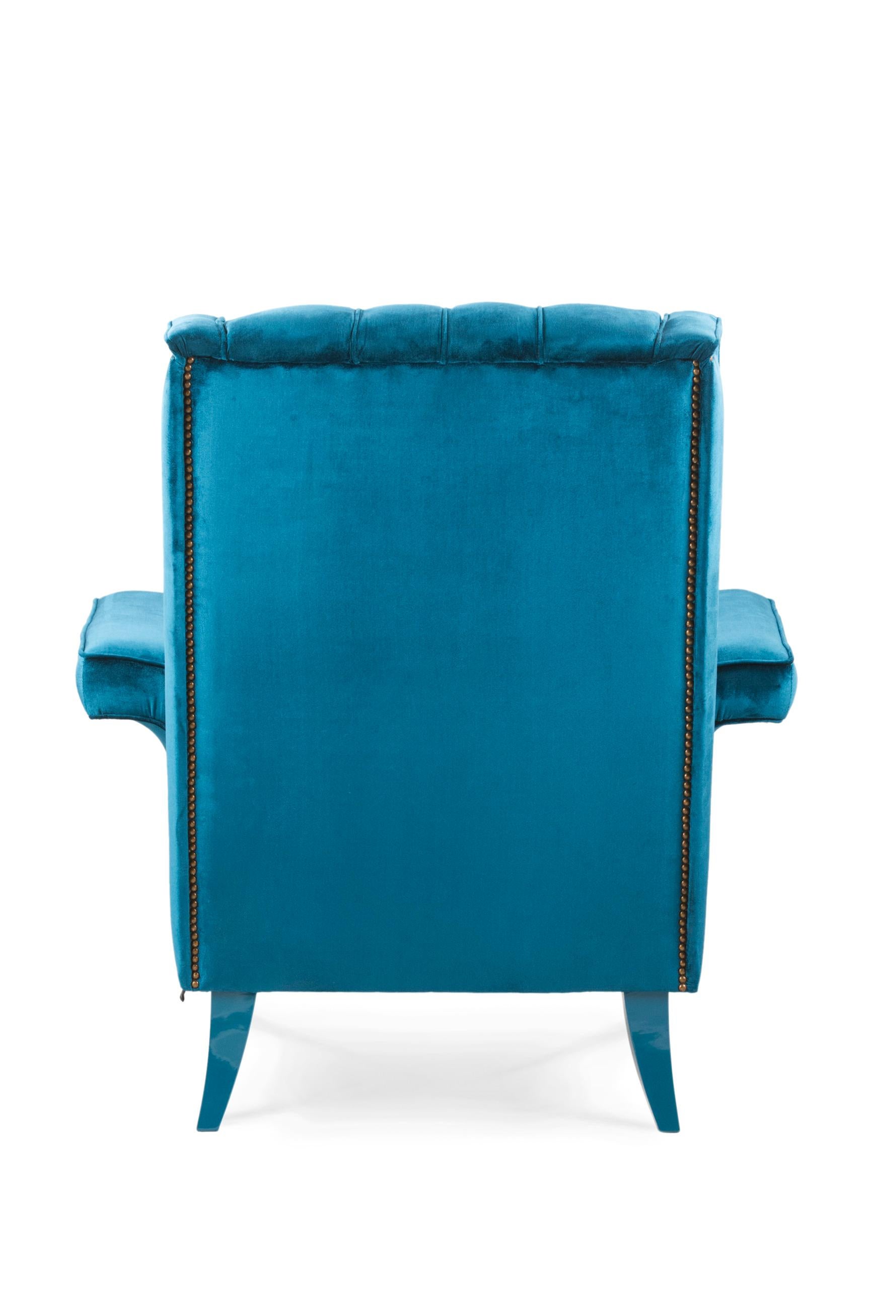 XXIe siècle et contemporain Art Deco Tile Set/2 Armchairs in the Style of 1930's, Handmade by Greenapple en vente