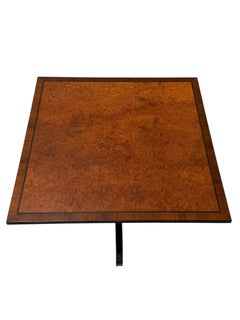 Art Deco Tilt-Top Table, Solid Walnut & Burl, Swedish Design, 1930s
