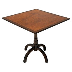 Art Deco Tilt-Top Table, Solid Walnut & Burl, Swedish Design, 1930s