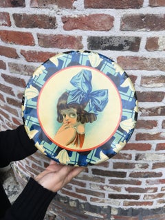 Art Deco Tin Girl with Bow, Fred Spurgin