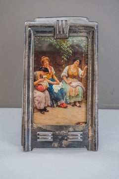 Art Deco Tin Picture Frame, circa 1920s