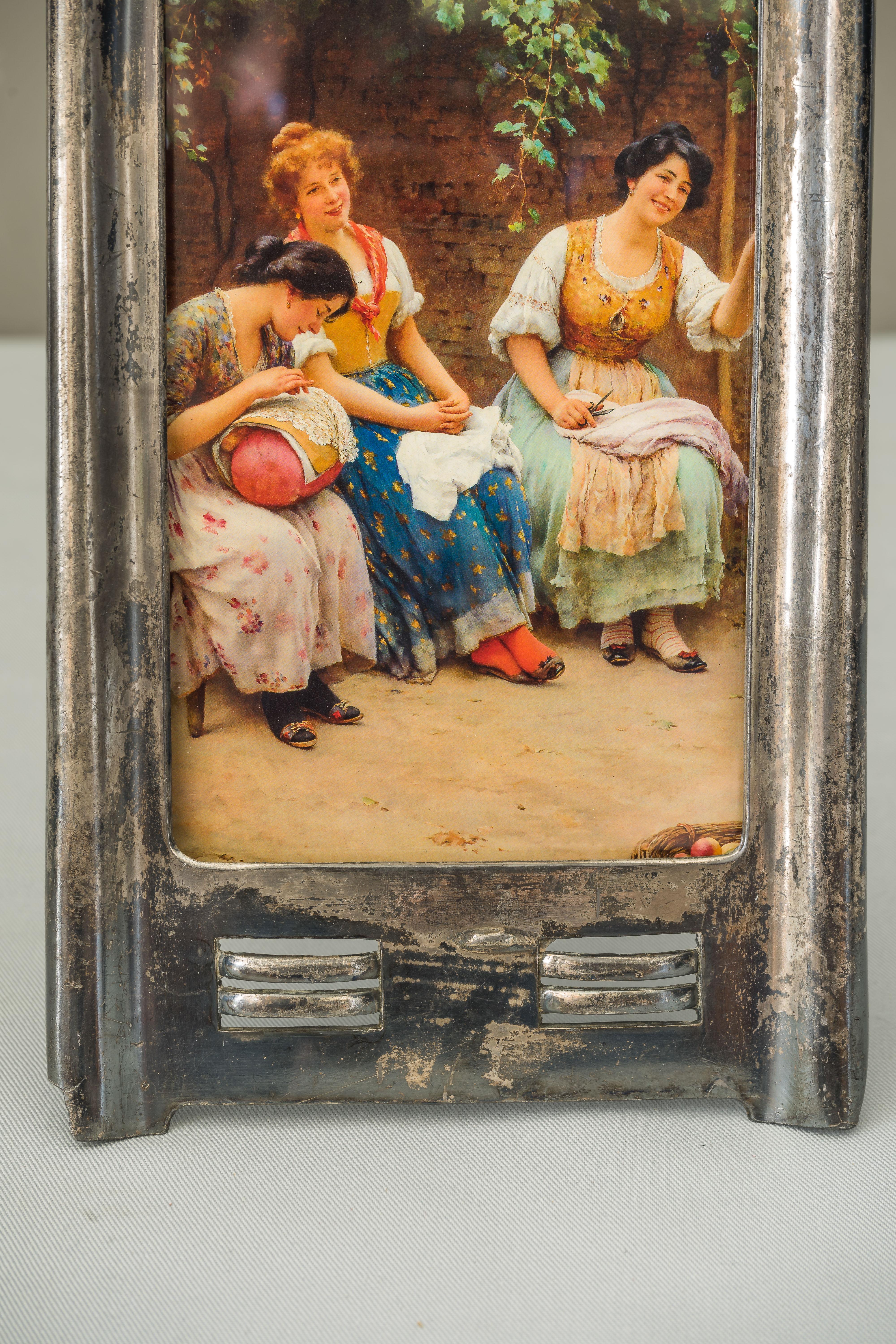 Art Deco Tin Picture Frame, circa 1920s 2