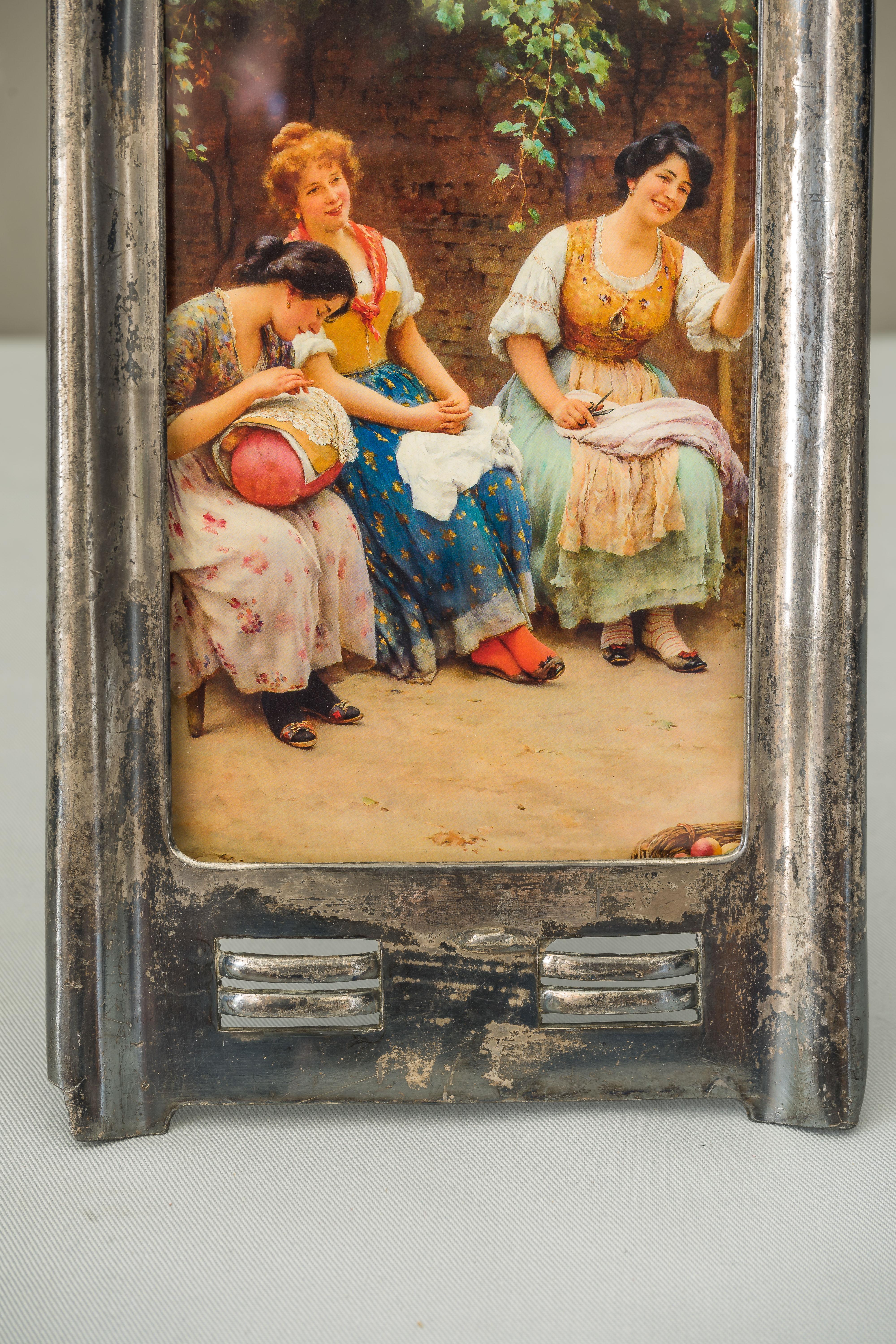 Art Deco Tin Picture Frame, circa 1920s For Sale 2