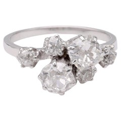Art Deco Toi Et Moi 1,90 Karat Diamant-Goldring