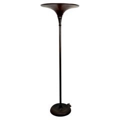 Art-Déco-Stehlampe im Torchiere-Stil, 1940, wunderschöne Patina