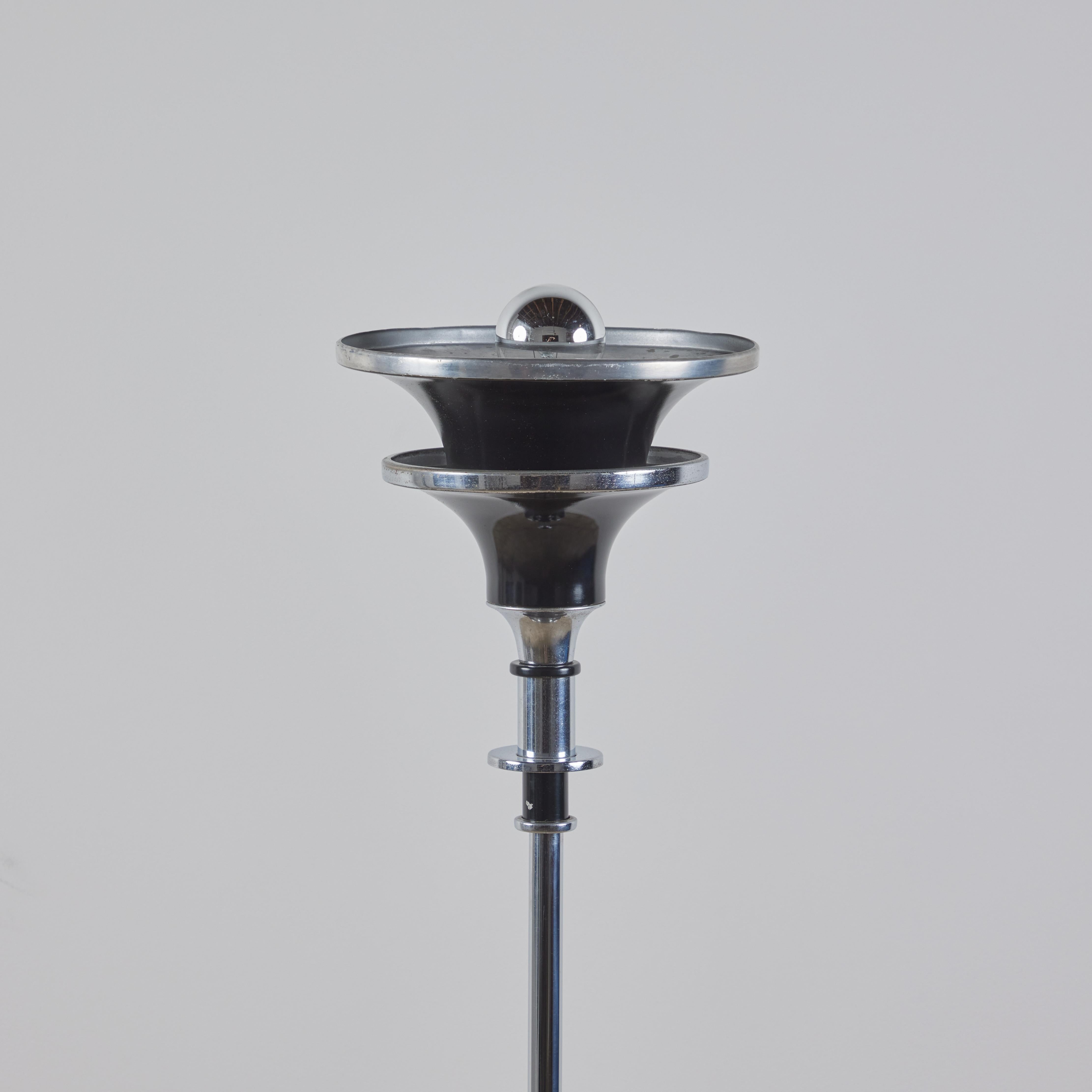 Art Deco Torchiere Floor Lamp In Good Condition For Sale In Los Angeles, CA
