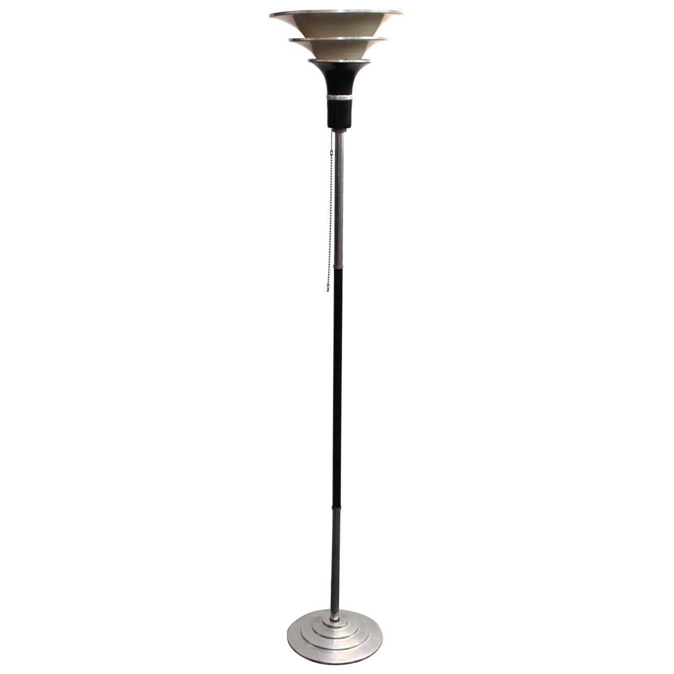 Art Deco Torchiere Floor Lamp at 1stDibs