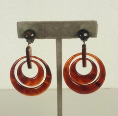 Art Deco-Schildpatt-Ohrringe