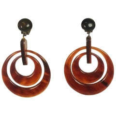 Art Deco-Schildpatt-Ohrringe