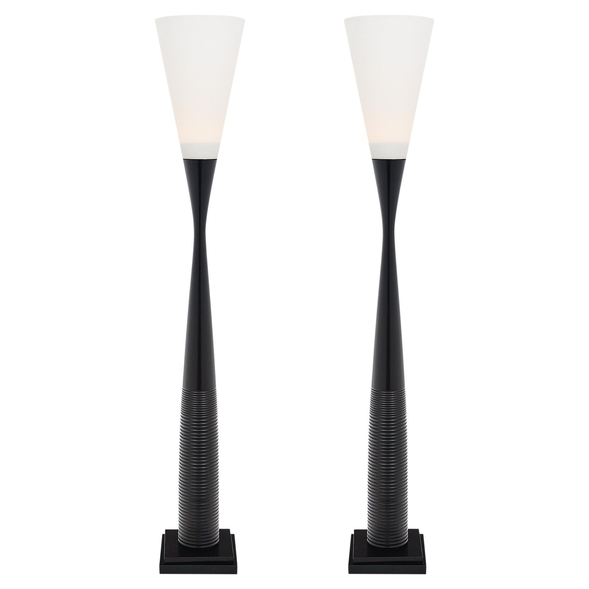 Art Deco Totem French Floor Lamps For Sale