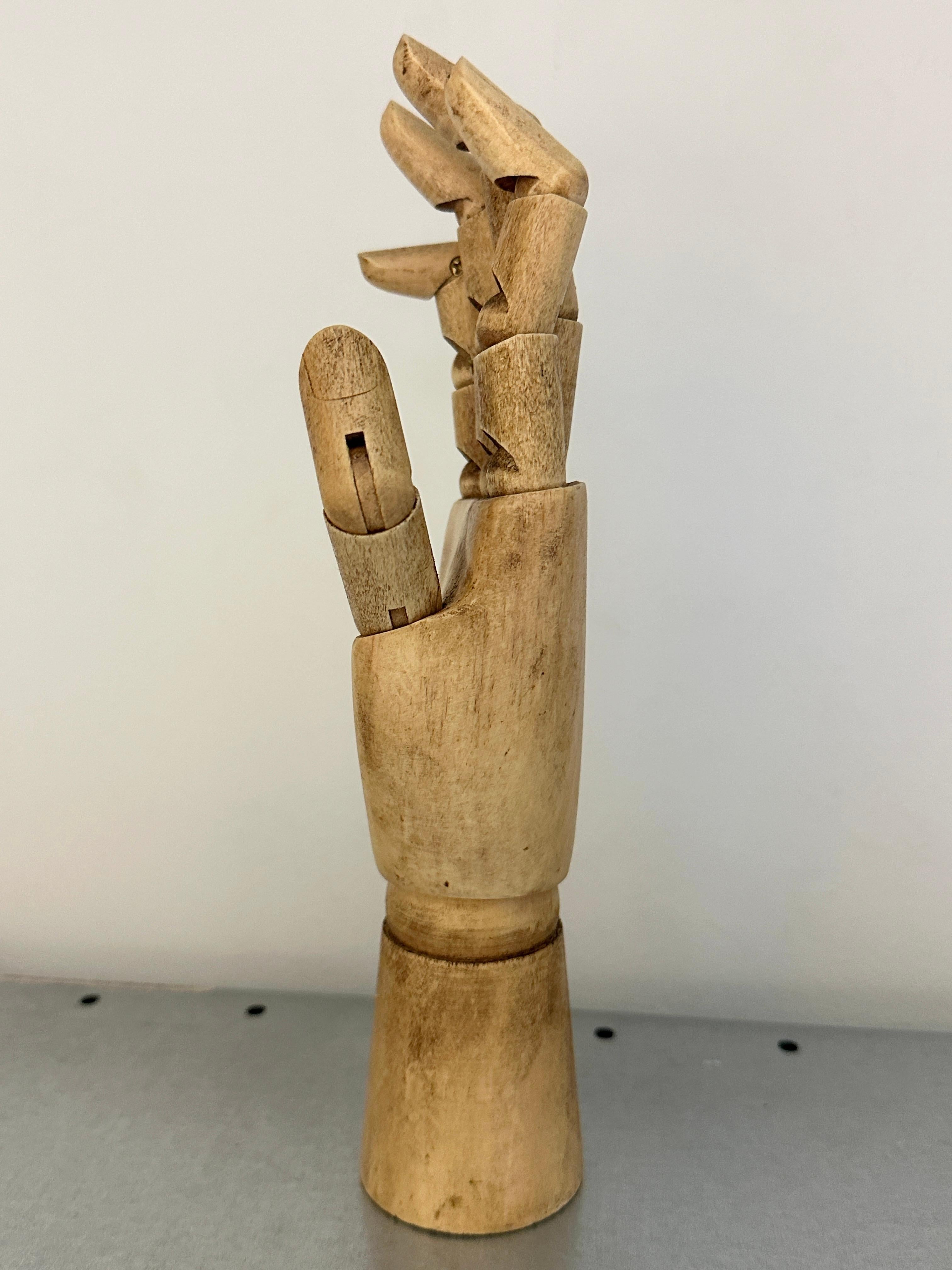 large wooden hand